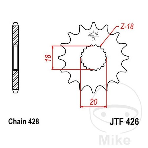 Sprocket for suzuki 125 15 - sprocket,