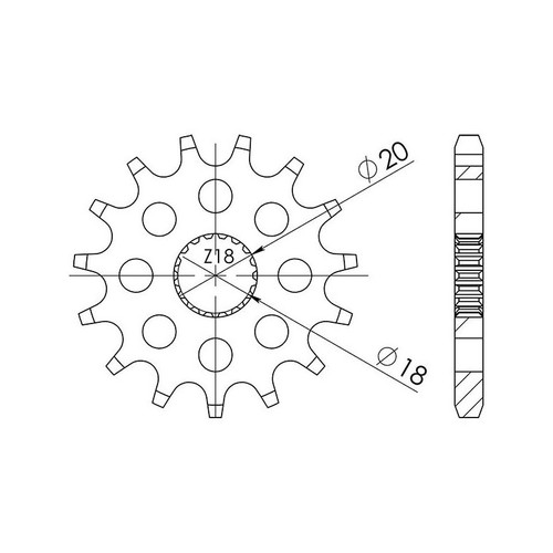 Sgr sprocket p428 - sgr, p428-d14
