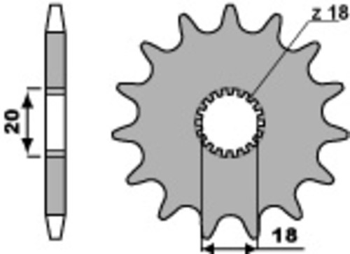Pbr front steel sprocket - front,