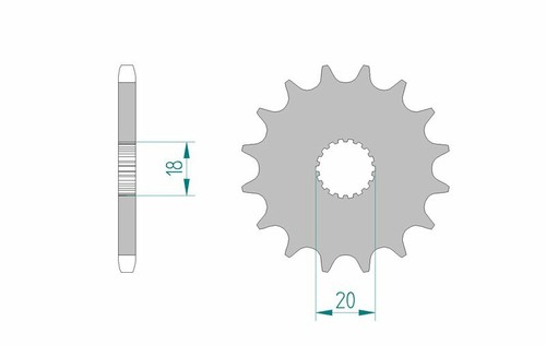 Afam standard steel pinion - standard,