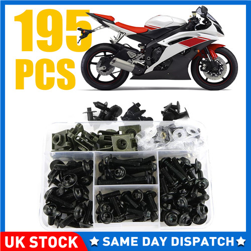 Black motorbike fairing bolts - motorbike,